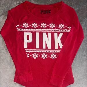 PINK Victoria's Secret pajama top snowflake